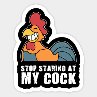 Rooster Funny Sticker